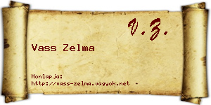 Vass Zelma névjegykártya
