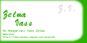 zelma vass business card
